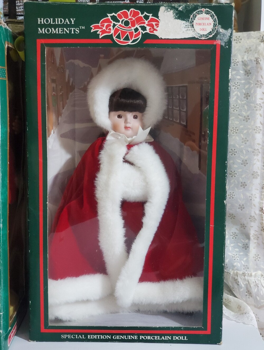 Special Edition Porcelain Doll - Red and White 19"